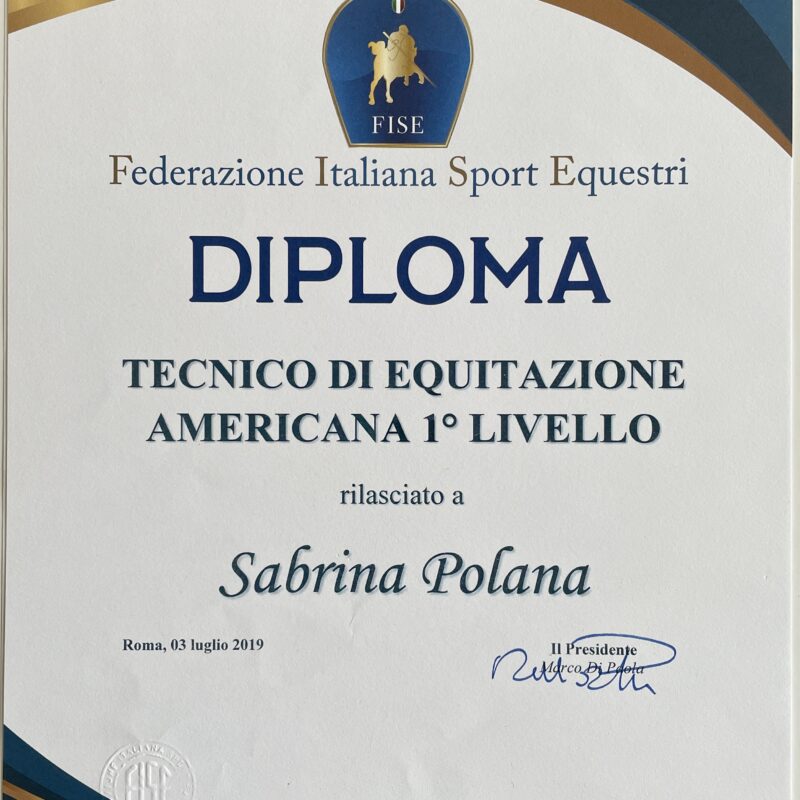 ISTRUTTRICE FISE POLANA SABRINA